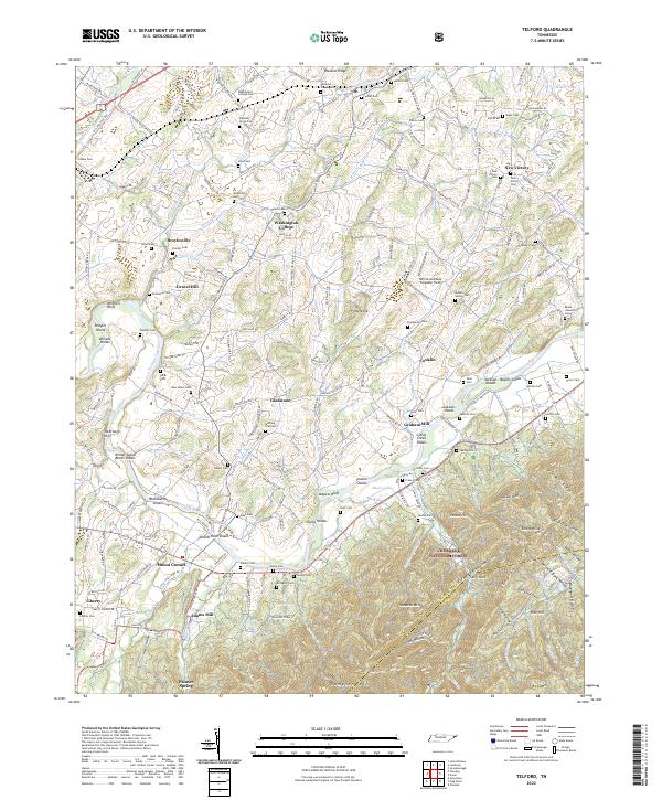 USGS Topographic Map – Telford