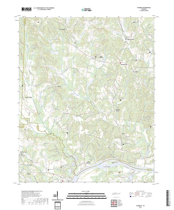 USGS Topographic Map – Thurman