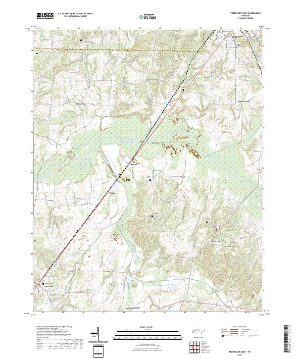 USGS Topographic Map – Trezevant East
