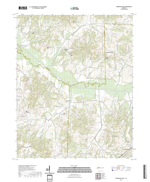 USGS Topographic Map – Trezevant West