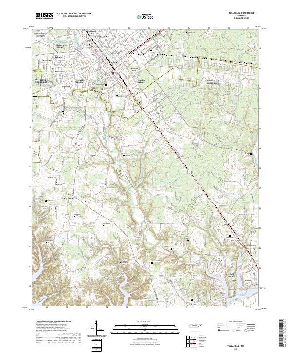 USGS Topographic Map – Tullahoma