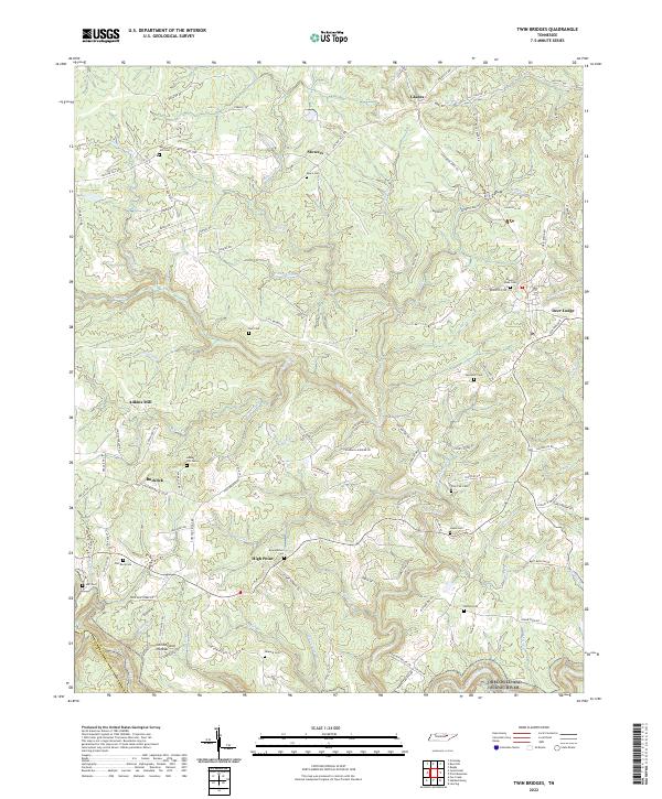 USGS Topographic Map – Twin Bridges
