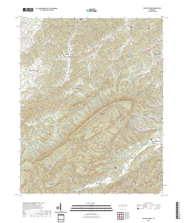 USGS Topographic Map – Walden Creek