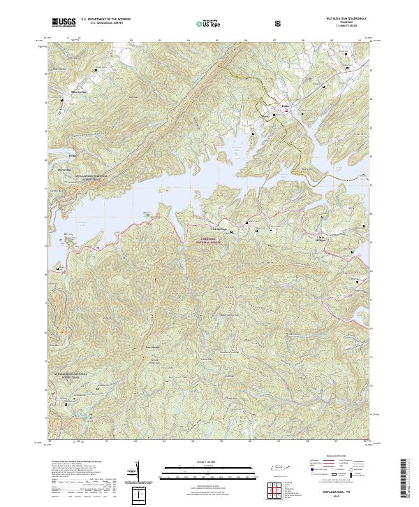 USGS Topographic Map – Watauga Dam