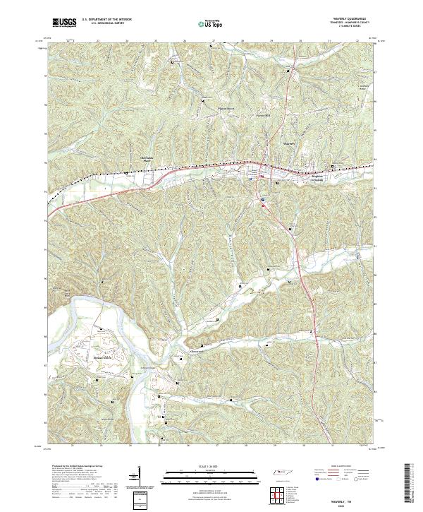 USGS Topographic Map – Waverly