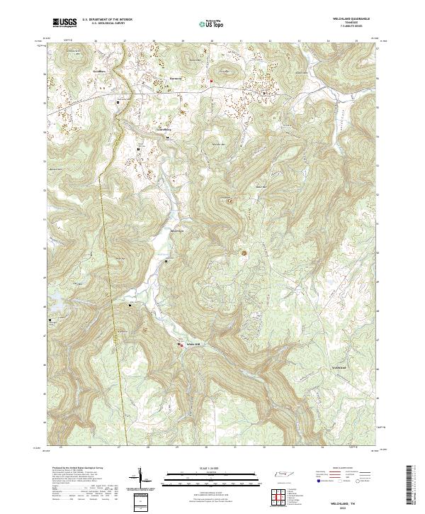 USGS Topographic Map – Welchland