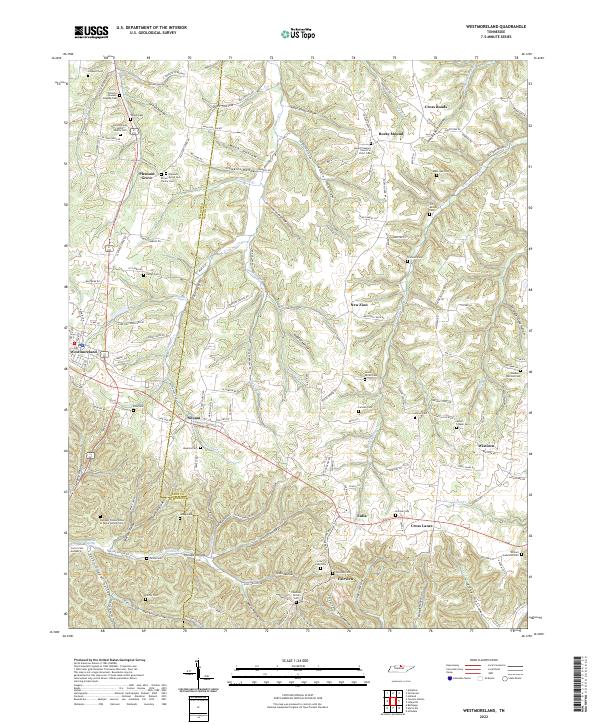 USGS Topographic Map – Westmoreland
