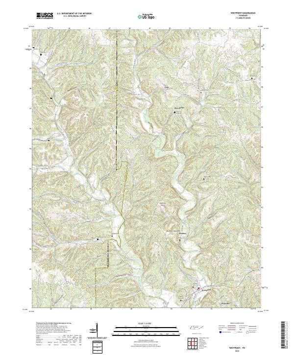 USGS Topographic Map – Westpoint