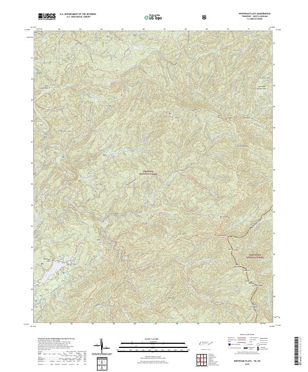 USGS Topographic Map – Whiteoak Flats