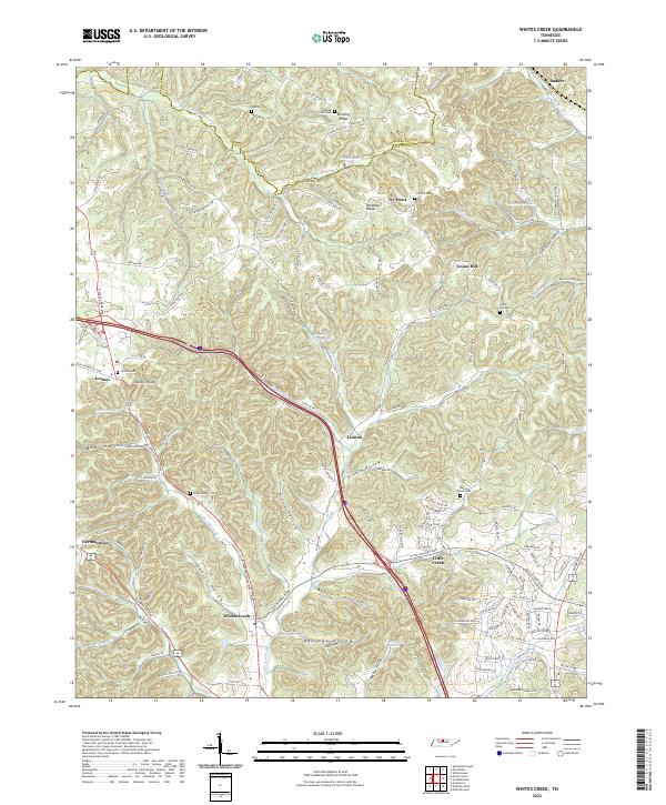 USGS Topographic Map – Whites Creek