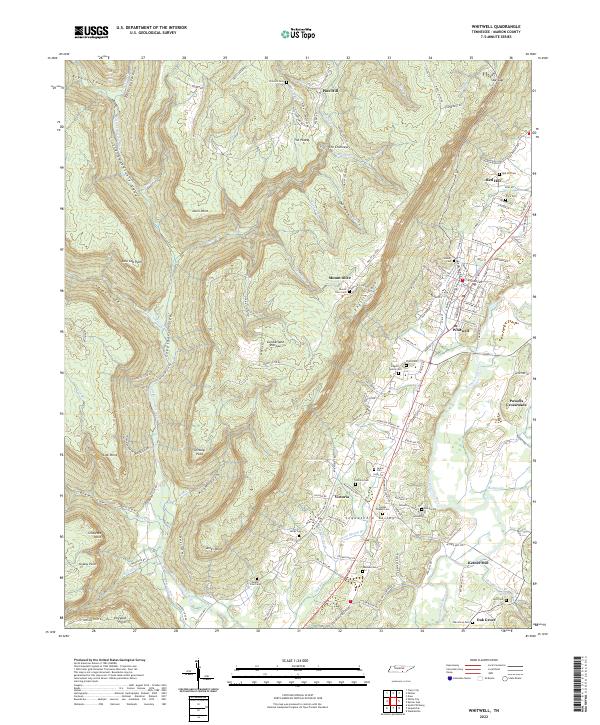 USGS Topographic Map – Whitwell