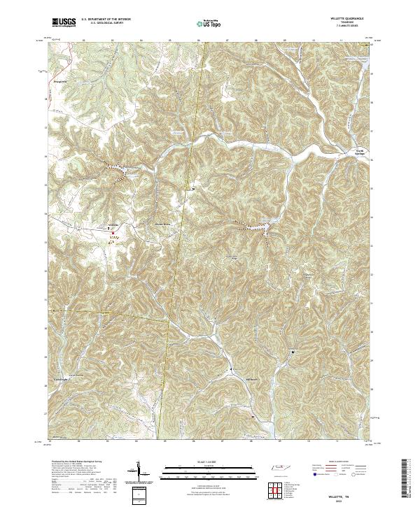 USGS Topographic Map – Willette