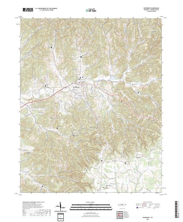 USGS Topographic Map – Woodbury