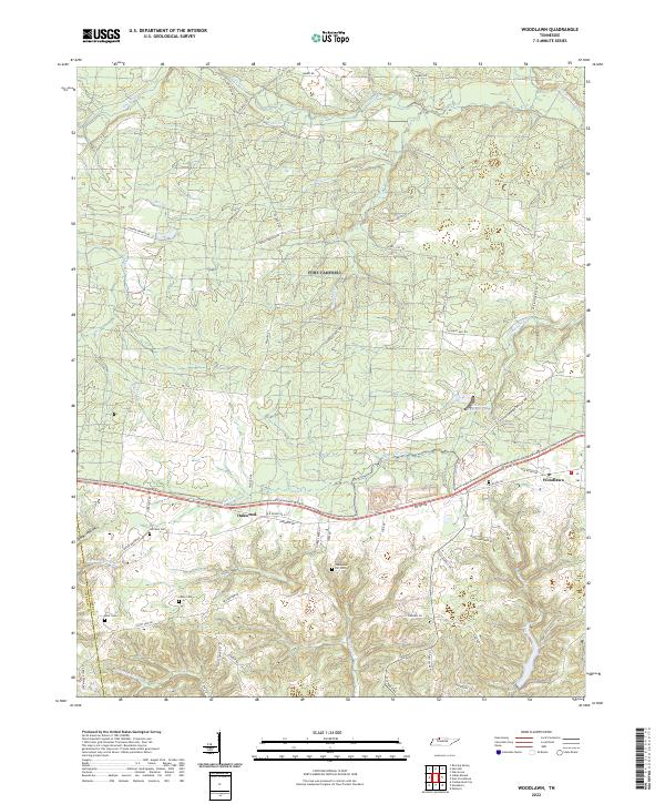 USGS Topographic Map – Woodlawn
