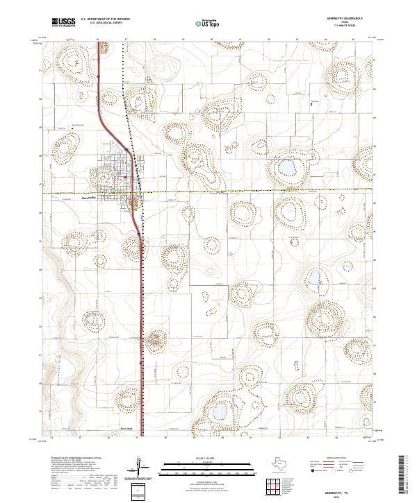 USGS Topographic Map – Abernathy