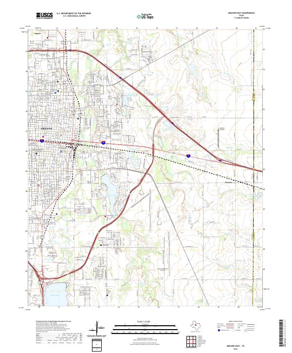 USGS Topographic Map – Abilene East