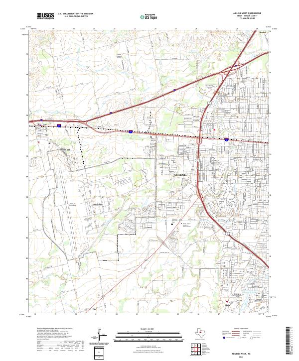 USGS Topographic Map – Abilene West