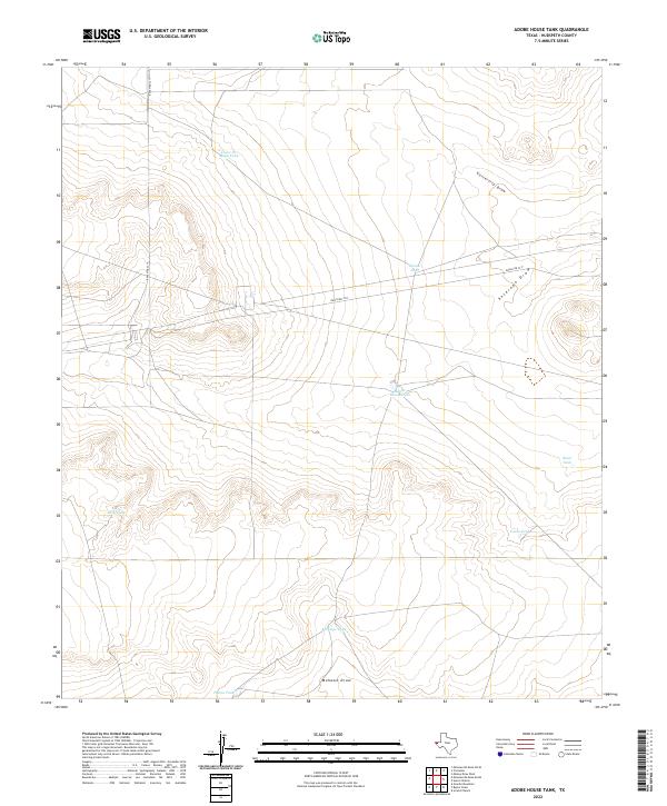 USGS Topographic Map – Adobe House Tank