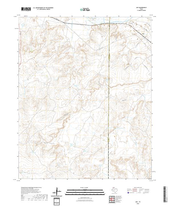 USGS Topographic Map – Ady