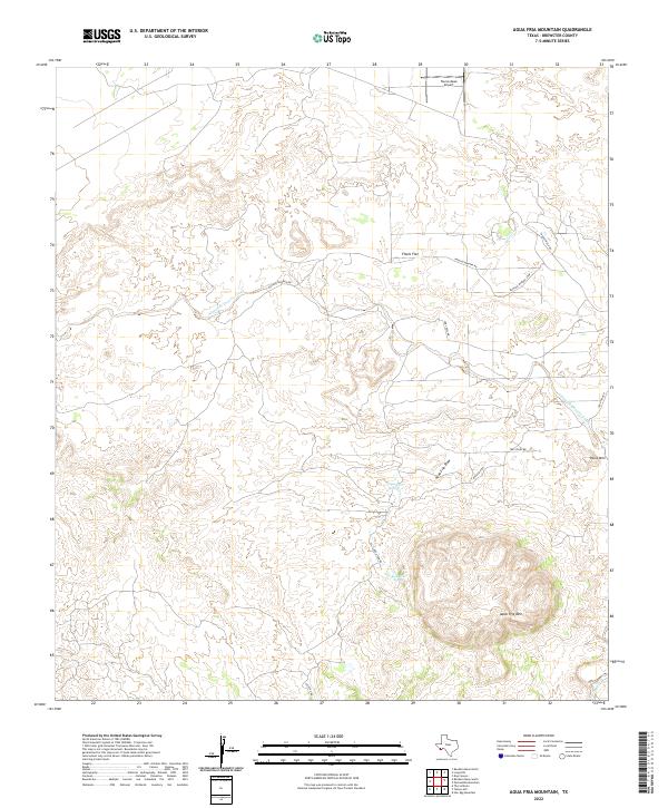 USGS Topographic Map – Agua Fria Mountain