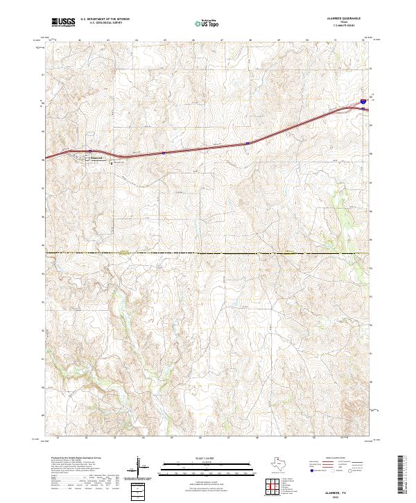 USGS Topographic Map – Alanreed