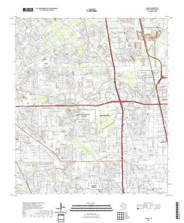 USGS Topographic Map – Aldine