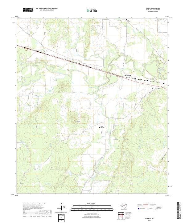 USGS Topographic Map – Algerita