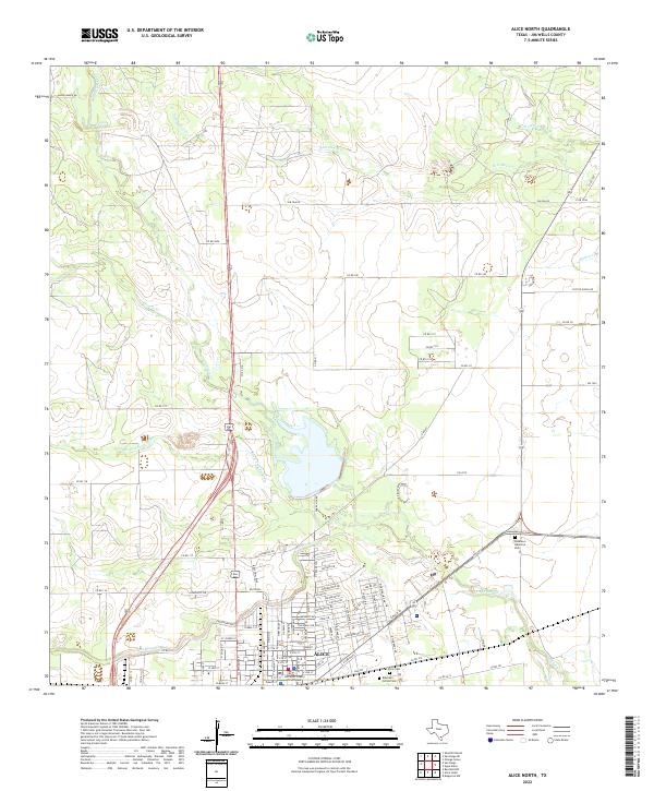 USGS Topographic Map – Alice North