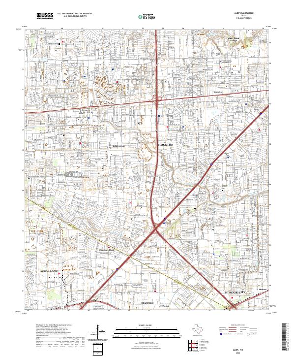 USGS Topographic Map – Alief