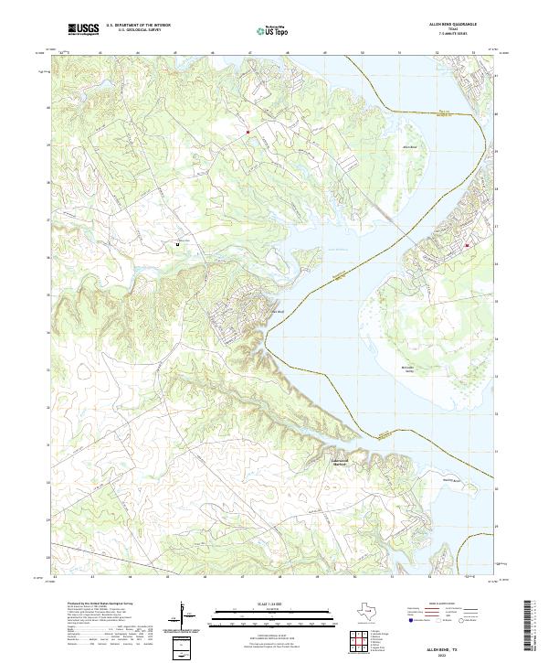 USGS Topographic Map – Allen Bend