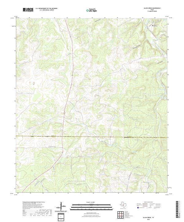 USGS Topographic Map – Allen Creek