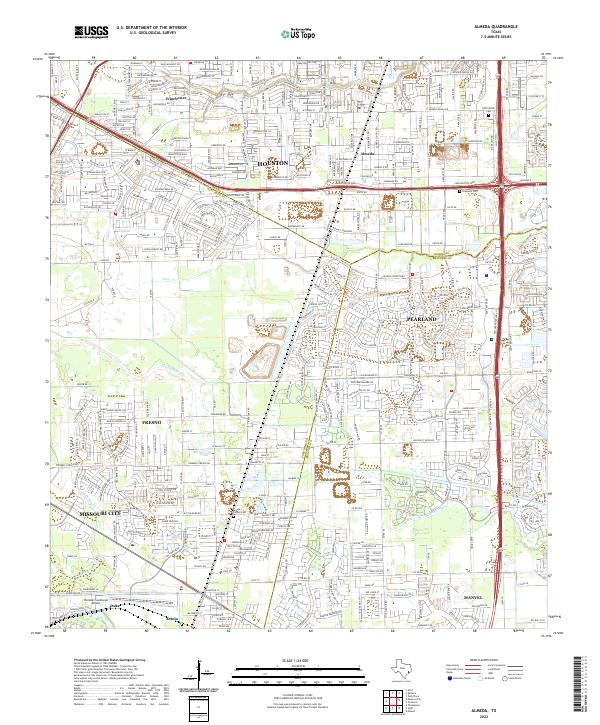 USGS Topographic Map – Almeda