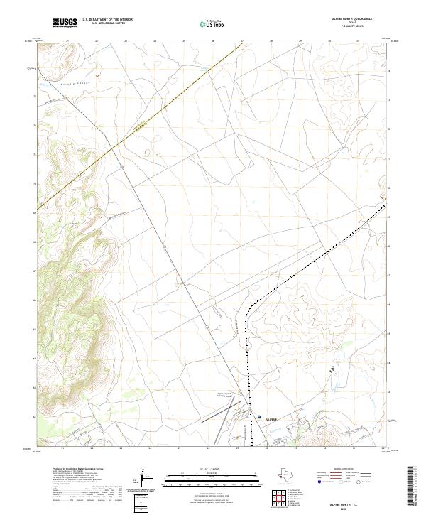 USGS Topographic Map – Alpine North