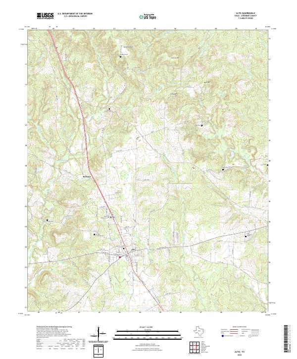 USGS Topographic Map – Alto