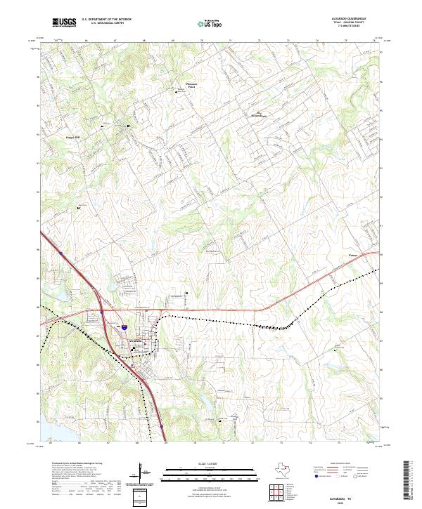 USGS Topographic Map – Alvarado