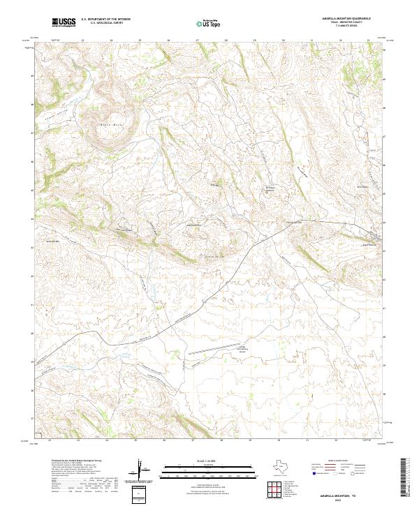 USGS Topographic Map – Amarilla Mountain