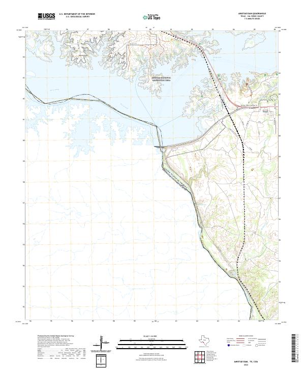 USGS Topographic Map – Amistad Dam