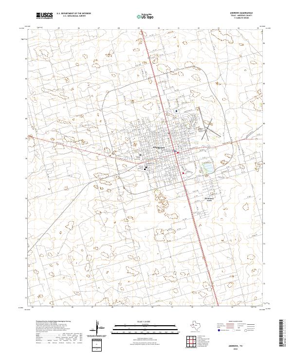 USGS Topographic Map – Andrews