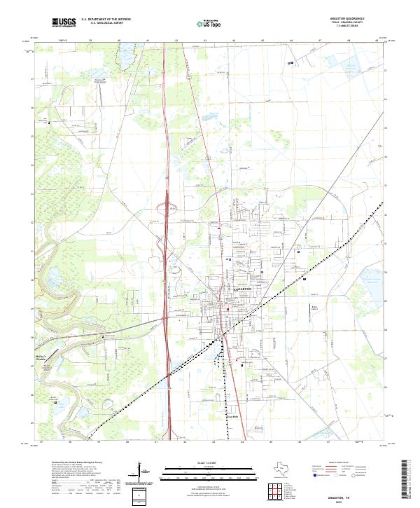 USGS Topographic Map – Angleton