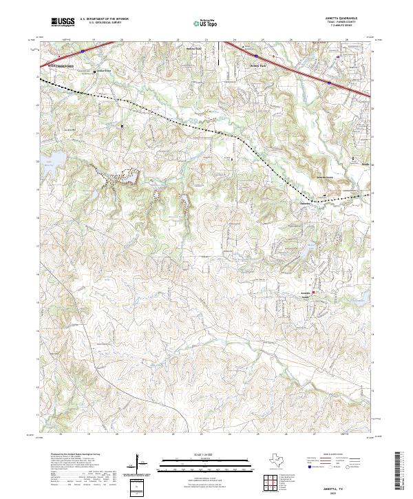 USGS Topographic Map – Annetta