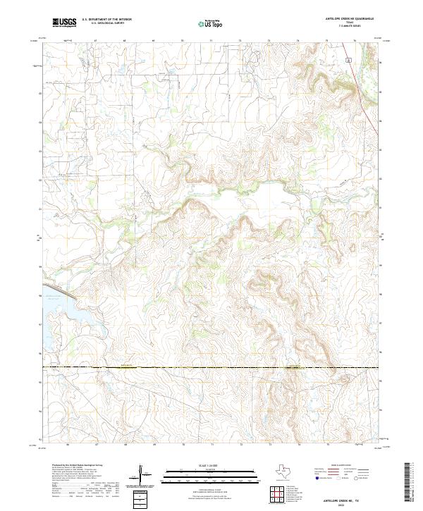 USGS Topographic Map – Antelope Creek NE