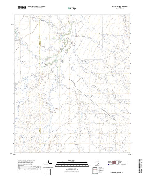 USGS Topographic Map – Antelope Creek SW