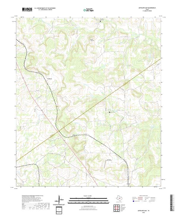 USGS Topographic Map – Antelope Gap