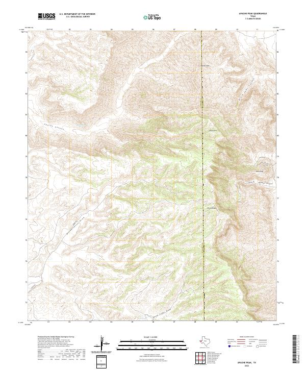 USGS Topographic Map – Apache Peak