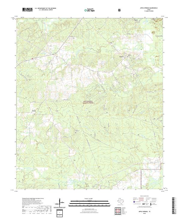 USGS Topographic Map – Apple Springs