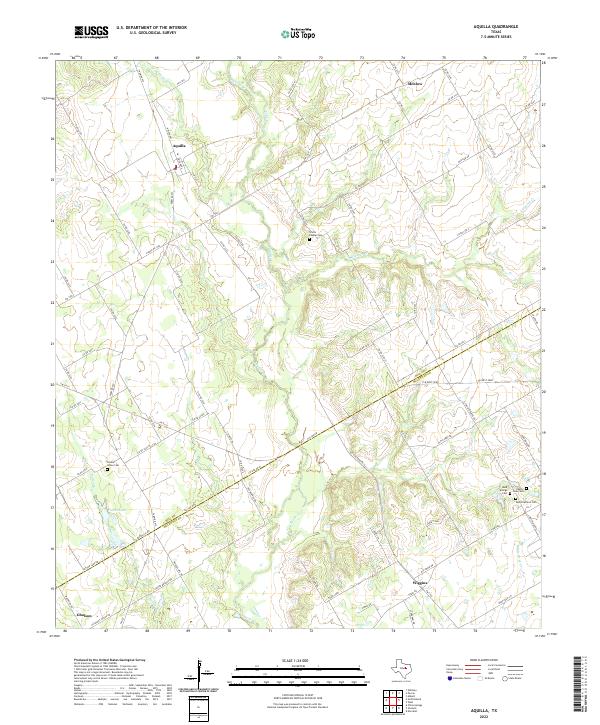 USGS Topographic Map – Aquilla