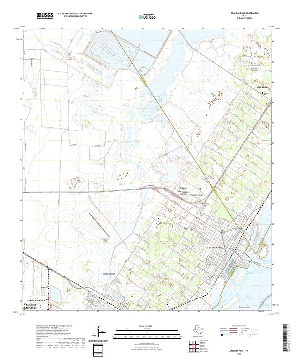 USGS Topographic Map – Aransas Pass