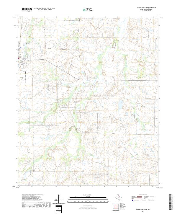 USGS Topographic Map – Archer City East