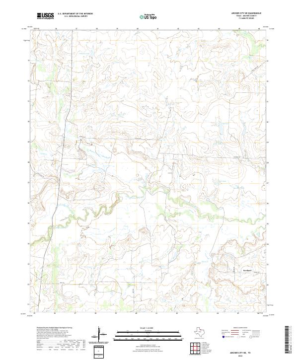USGS Topographic Map – Archer City NE