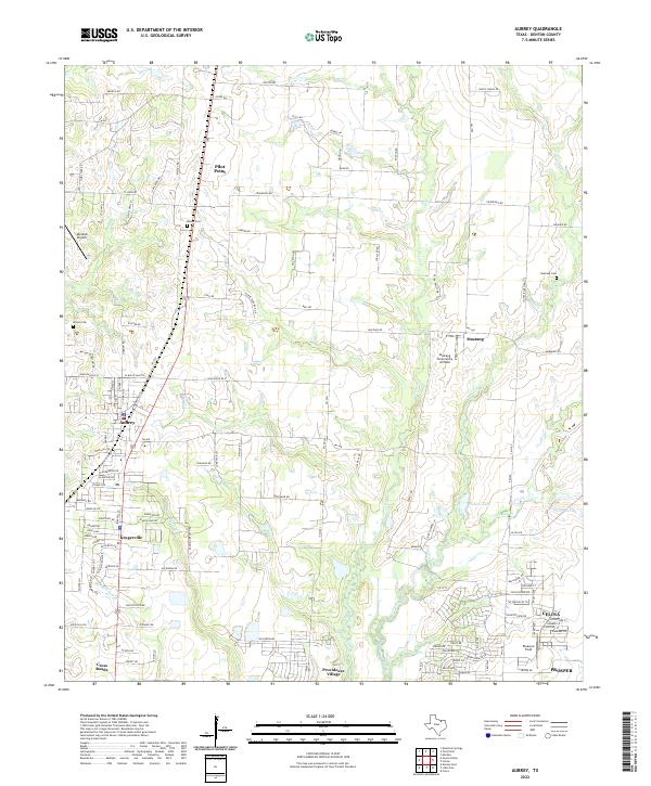 USGS Topographic Map – Aubrey